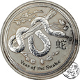 Australia, 2 dolary, 2013, Rok Węża, 2 uncje srebra