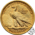 USA, 10 dolarów, 1908, No Motto, rzadka