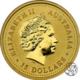 Australia, 15 dolarów, 2005, 1/10 uncji złota, Kangur