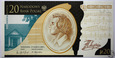 Polska, 20 złotych, 2009, Chopin