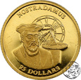 NMS, Liberia, 25 dolarów, 2001, Nostradamus