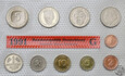 Niemcy, 5 x zestaw monet obiegowych, 1991, mennice - A/D/F/G/J
