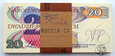 Polska, paczka bankowa, 100 x 20 złotych, 1982 AT