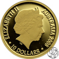 Australia, 10 dolarów, 2008, Rok Szczura, 1/10 uncji