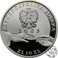 III RP, 10 złotych, 2005, Jan Paweł II 1920-2005 platerowany 