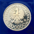 III RP, 200000 złotych, 1991, Albertville narciarz