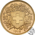 Szwajcaria, 20 franków, 1916 B