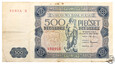 Polska, 500 złotych, 1947 X