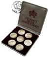 Watykan, Papieże XX wieku, zestaw 7 medali, 1976, srebro 999