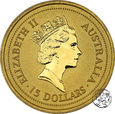 Australia, 15 dolarów, 1997, 1/10 uncji złota, Kangur