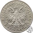 II RP, 5 złotych, 1934,  głowa kobiety