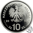 III RP, 10 złotych, 2003, Leszczyński półpostać 
