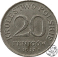 Królestwo Polskie, 20 fenigów, 1917