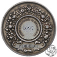 Francja, medal, 1897, Towarzystwo Ogrodnicze Clermont, P. Didelot