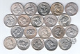 USA, 1/2 dolara, 1948-63, lot 20 szt