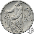 PRL, 5 złotych, 1958, rybak