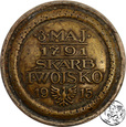 II RP, odznaka patriotyczna, 3 Maj 1791 - Skarb i Wojsko, 1915 