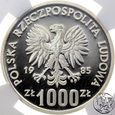 PRL, 1000 złotych, 1985, Wiewiórka PRÓBA - NGC PF 69
