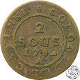 Gujana Francuska, 2 sous, 1782