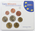 Niemcy, 5 x zestaw monet obiegowych euro, 2004, mennice - A/D/F/G/J