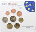 Niemcy, 5 x zestaw monet obiegowych euro, 2004, mennice - A/D/F/G/J