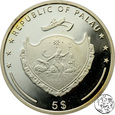 Palau, 5 dolarów, 2006, Czterolistna koniczyna, uncja srebra