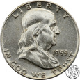 USA, 1/2 dolara, 1959 D, Franklin