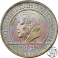 Niemcy, Weimar, 3 marki, 1929 D, Hindenburg