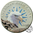 Liberia, 10 dolarów, 2000, Amerykański Orzeł, kolorowana