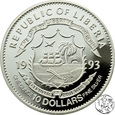 Liberia, 10 dolarów, 1993, Bill Clinton