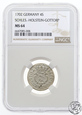 Niemcy, 4 szelągi, 1702, Schleswig Holstein Gottorp, NGC MS 64