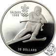 Kanada, 20 dolarów 1985, Olimpida, Calgary 1988 - Narciarstwo 