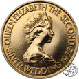 Jersey, 25 funtów, 1972, srebrna rocznica ślubu