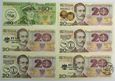 PRL, 27 banknotów z pieczątkami i nadrukami okolicznościowymi