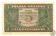 Polska, II RP, 5 marek polskich, 1919, II Seria CW