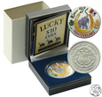 Liberia, 10 dolarów, 2000, Lucky coin, kolorowana