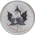 Kanada, 5 dolarów, 2015, kolorowana, uncja srebra