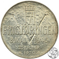 Norwegia, 25 koron, 1970, 25. rocznica wyzwolenia