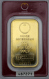 Austria, sztabka złota, 100 gram Au 999