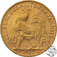 Francja, 20 franków, 1907