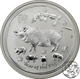 Australia, 50 centów, 2019, Rok Świni, 1/2 uncji srebra