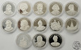 Rosja, kolekcja srebrnych numizmatów, 13 szt, Ag 999