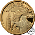 Wyspy Cooka, 100 dolarów, 2013, 1/10 uncji złota, Olimpiada 