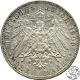Niemcy, Saksonia, 3 marki, 1909