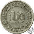 Wielka Brytania, Straits Settlements, 10 centów. 1888