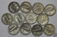 USA, 10 centów (dime), 1936-1969 lot 12 szt