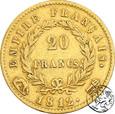 Francja, 20 franków, 1812 R - Rzym