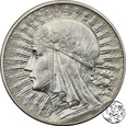 II RP, 10 złotych, 1932,  głowa kobiety, bez znaku