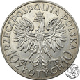 II RP, 10 złotych, 1932,  głowa kobiety, bez znaku