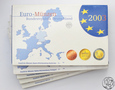 Niemcy, 5 x zestaw monet euro, 2003, mennice - A/D/F/G/J, proof